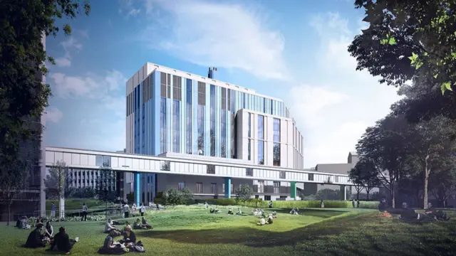 Artist's impression of hospital