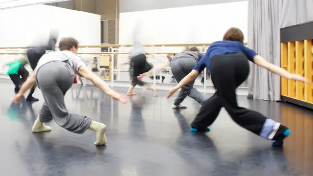 Dancers preparing for The Playground