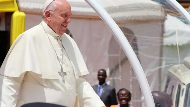 The Pope visiting Kenya in 2015