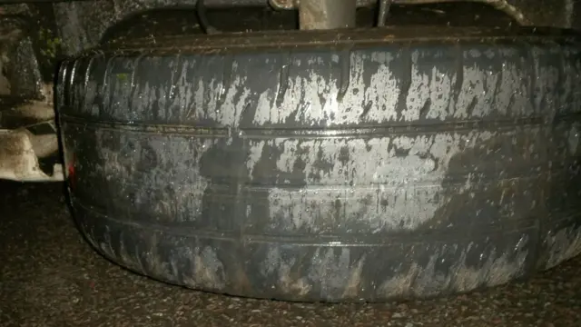 Bald tyre