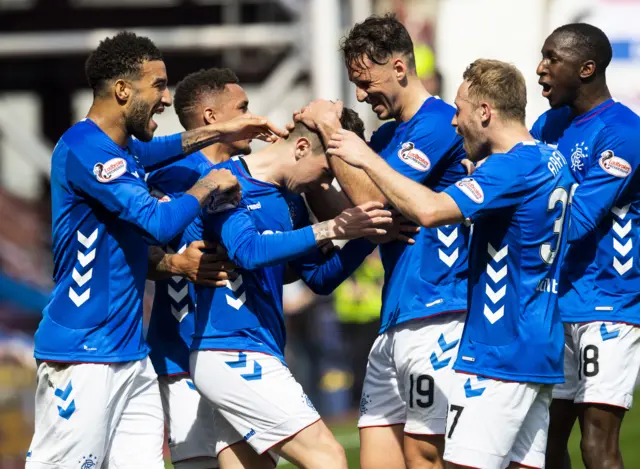 Rangers were comfortable winners at Tynecastle