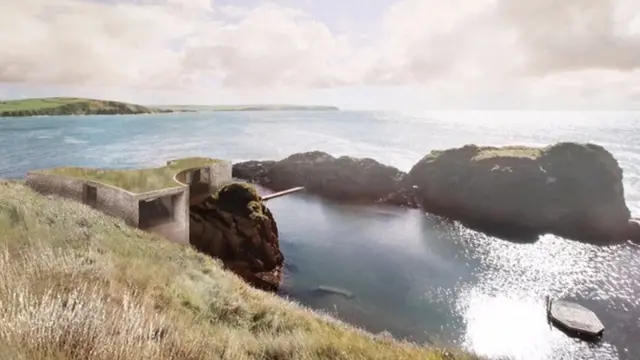 Burgh Island pool house plan. Pic: Burgh Island