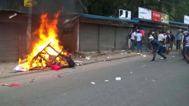 Image shows last year's clashes in Kandy district