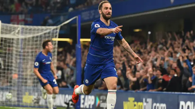 Gonzalo Higuain celebrates