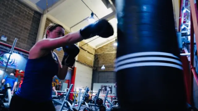 Xeorelle Shipley training to box