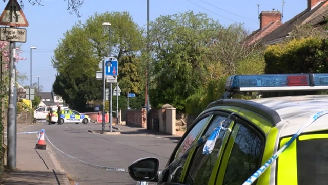 Police cordon in Chaddesden