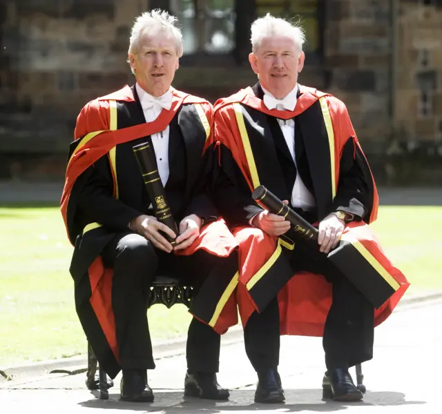 Billy McNeill and John Greig receive honorary degrees in 2008