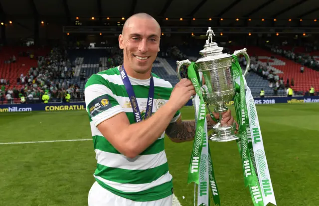 Scott Brown with the William Hill Scottish Cup last year