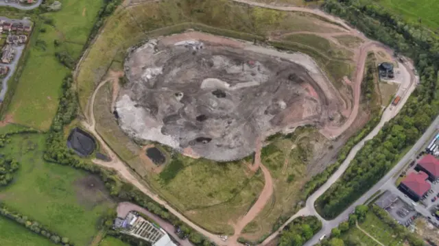 Overhead view of the quarry/landfill site