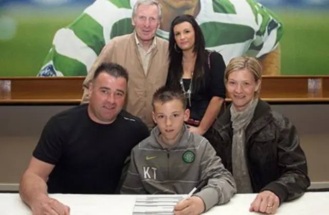 Kieran Tierney with Billy McNeill