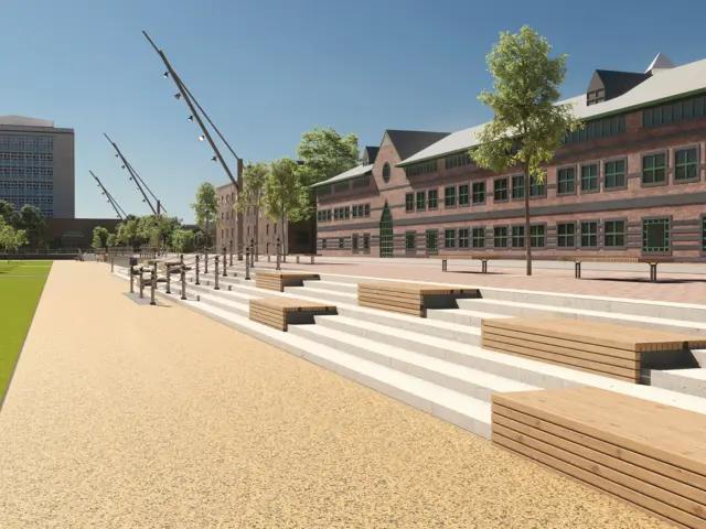 An artist's impression of Queens Gardens