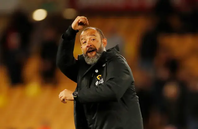 Nuno Espirito Santo celebrates