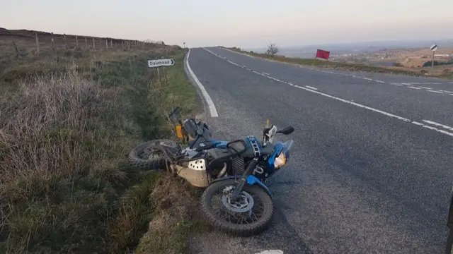 Crashed Yamaha