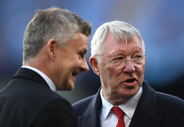 Ole Gunnar Solskjaer and Sir Alex Ferguson