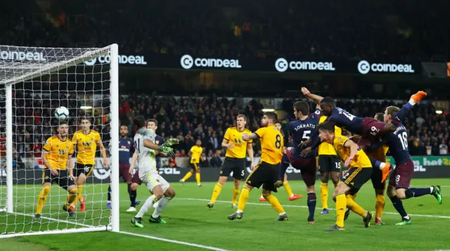 Sokratis Papastathopoulos heads a goal back for Arsenal