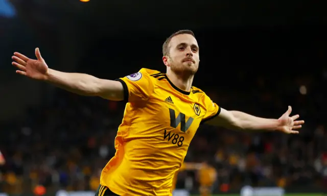 Diogo Jota celebrates