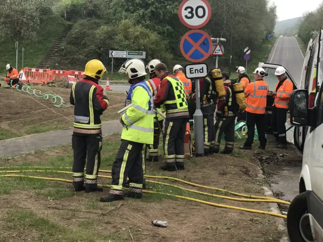 gas leak on Broombank Road