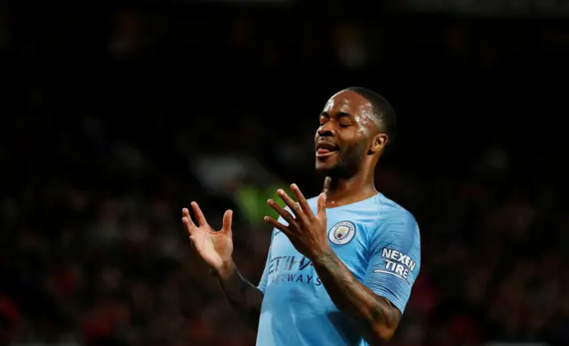 Raheem Sterling frustrated after missed chance