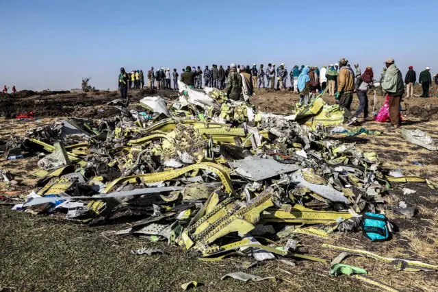 Crashed plane in Ethiopia