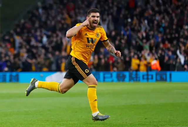 Ruben Neves celebrates