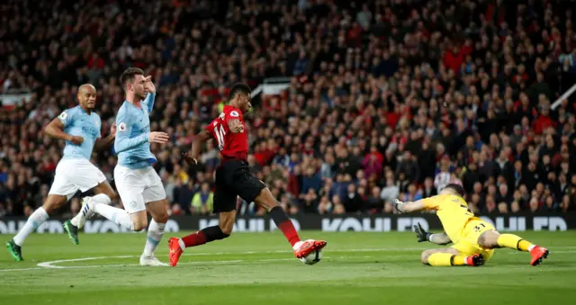 Marcus Rashford and Ederson