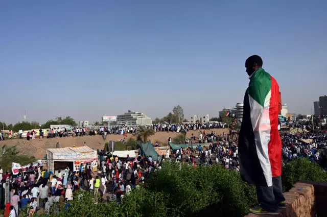 Protesters gathering