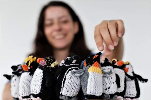 Knitted penguins