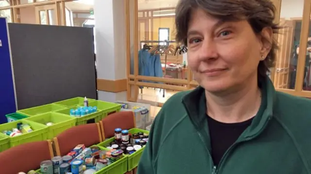 Daphine Aikens runs a food bank charity in west London that feeds 300 people each week