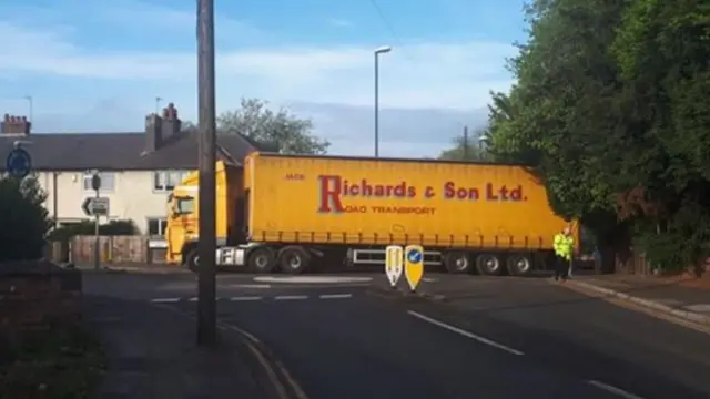 Stuck lorry