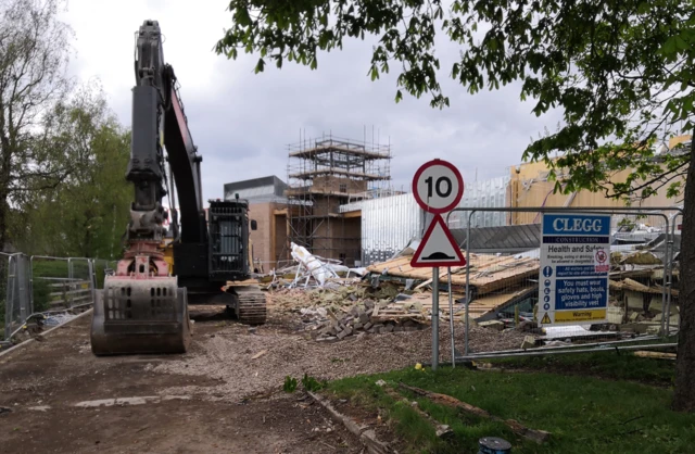 Demolished development at Nottingham Trent University