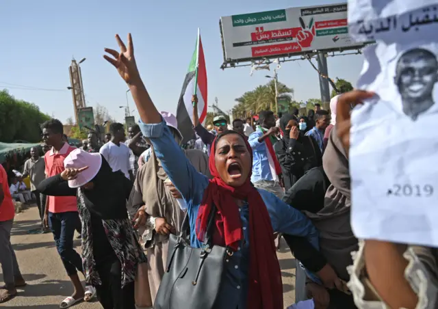 Sudanese protesters