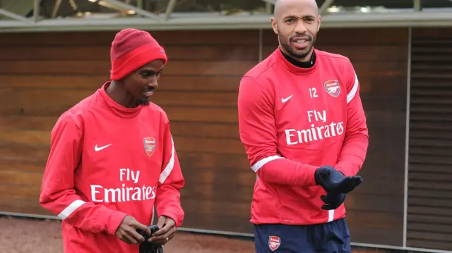 Mo Farah and Thierry Henry