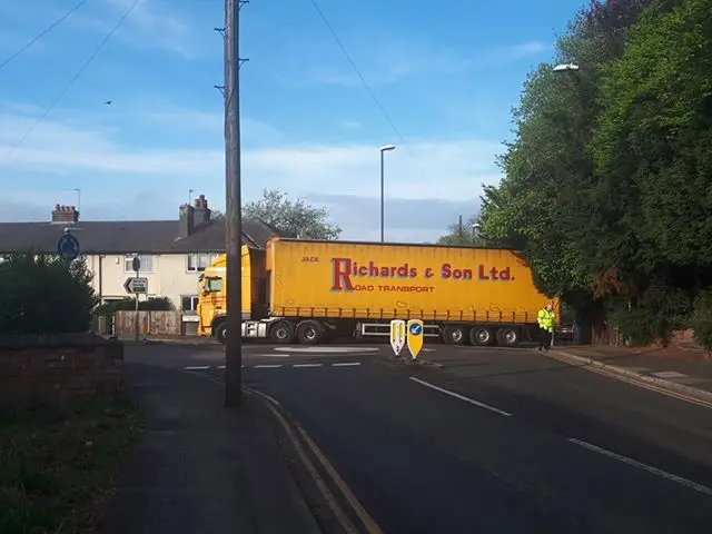 Stuck lorry