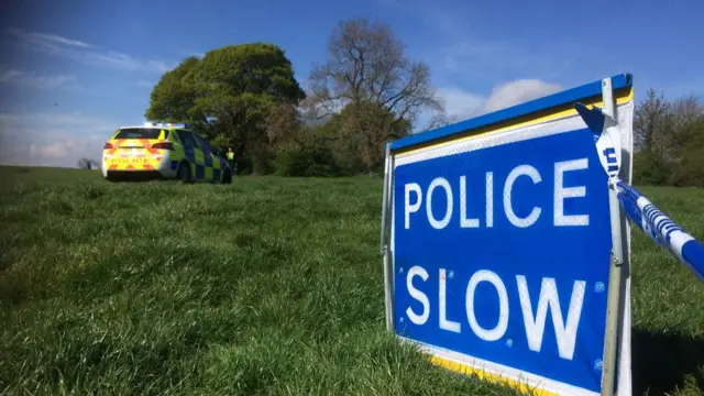 A police sign on Beverley Westwood