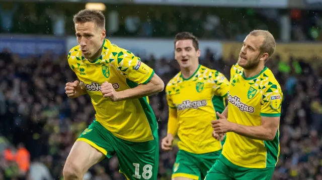 Norwich City celebrate