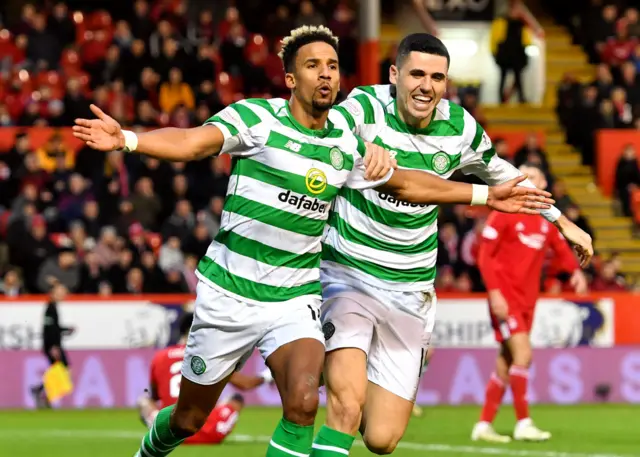 Celtic's Scott Sinclair and Tom Rogic