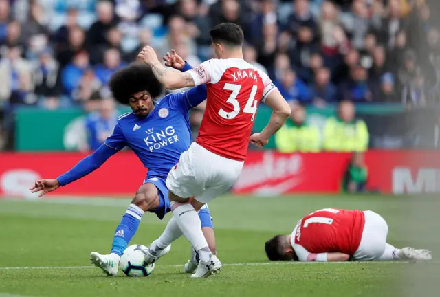 Hamza Choudhury and Granit Xhaka