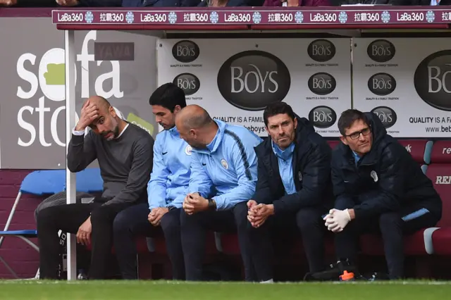 Man City bench