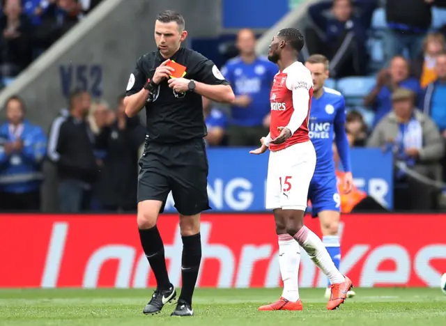 Ainsley Maitland-Niles red card