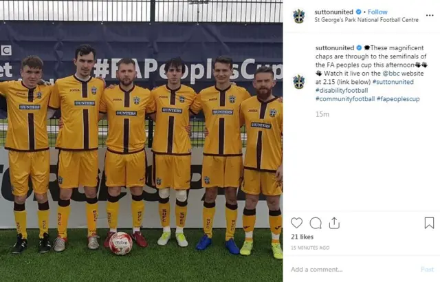 Sutton United at FA People's Cup finals