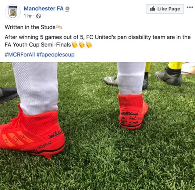 Facebook post from Manchester FA