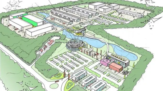 An artist's impression of the potential new film studio site