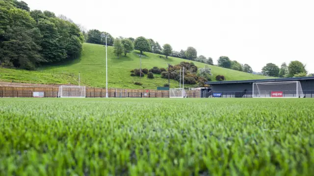 The pitch at the Flamingo Land Stadium