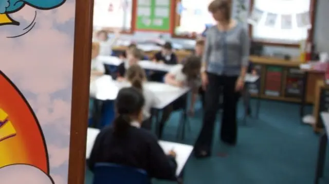 Teacher and pupils