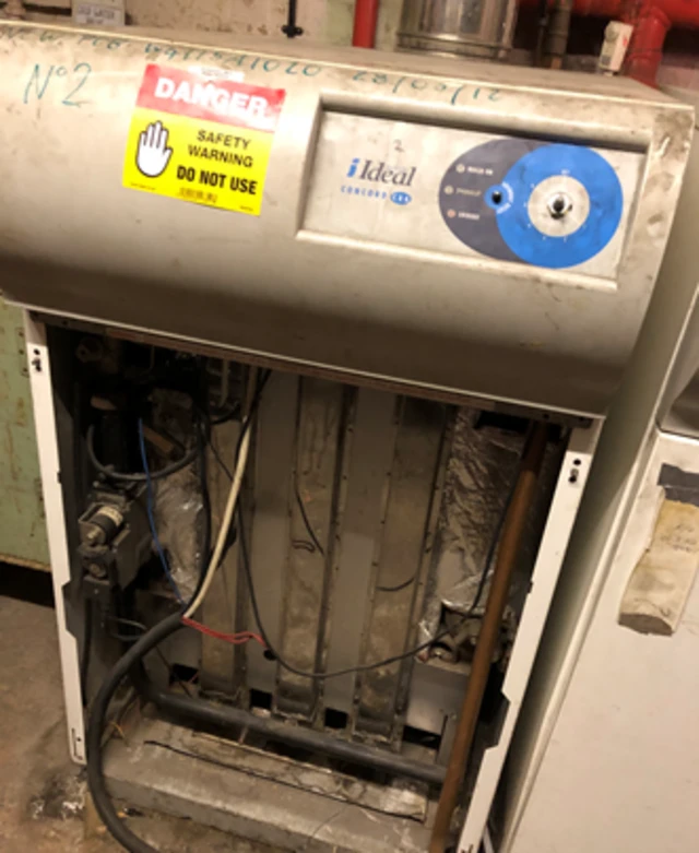 Broken boiler