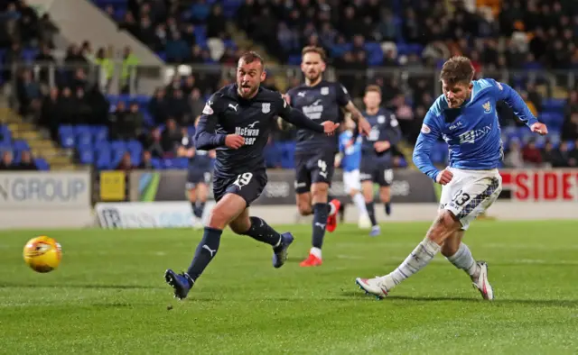 Matt Kennedy fires St Johnstone into a 2-0 lead in Perth