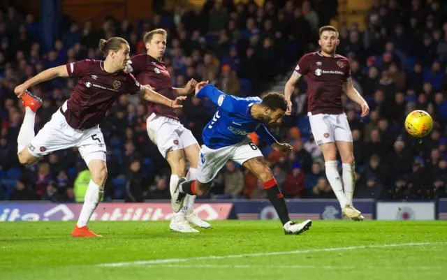 Rangers' Connor Goldson scores