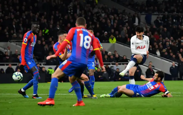 Son Heung-min scores deflected goal