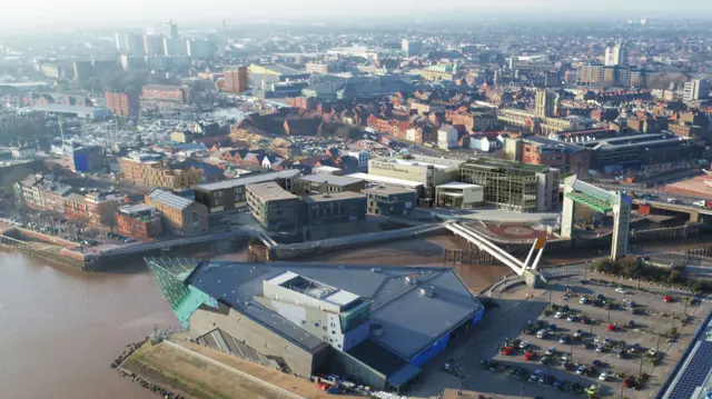 An artist impression of how the area will look from the sky