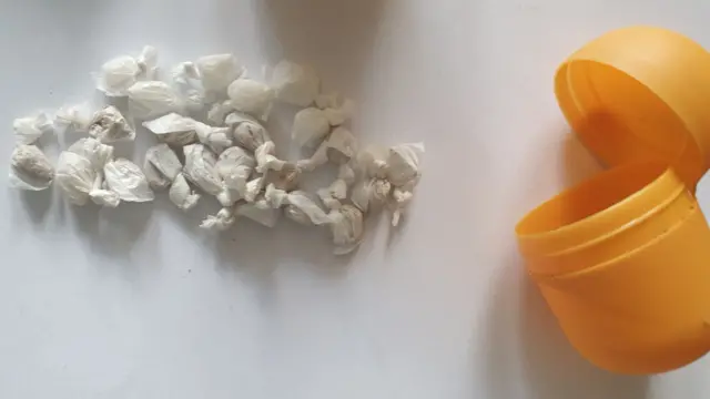 Drugs hidden inside a Kinder egg